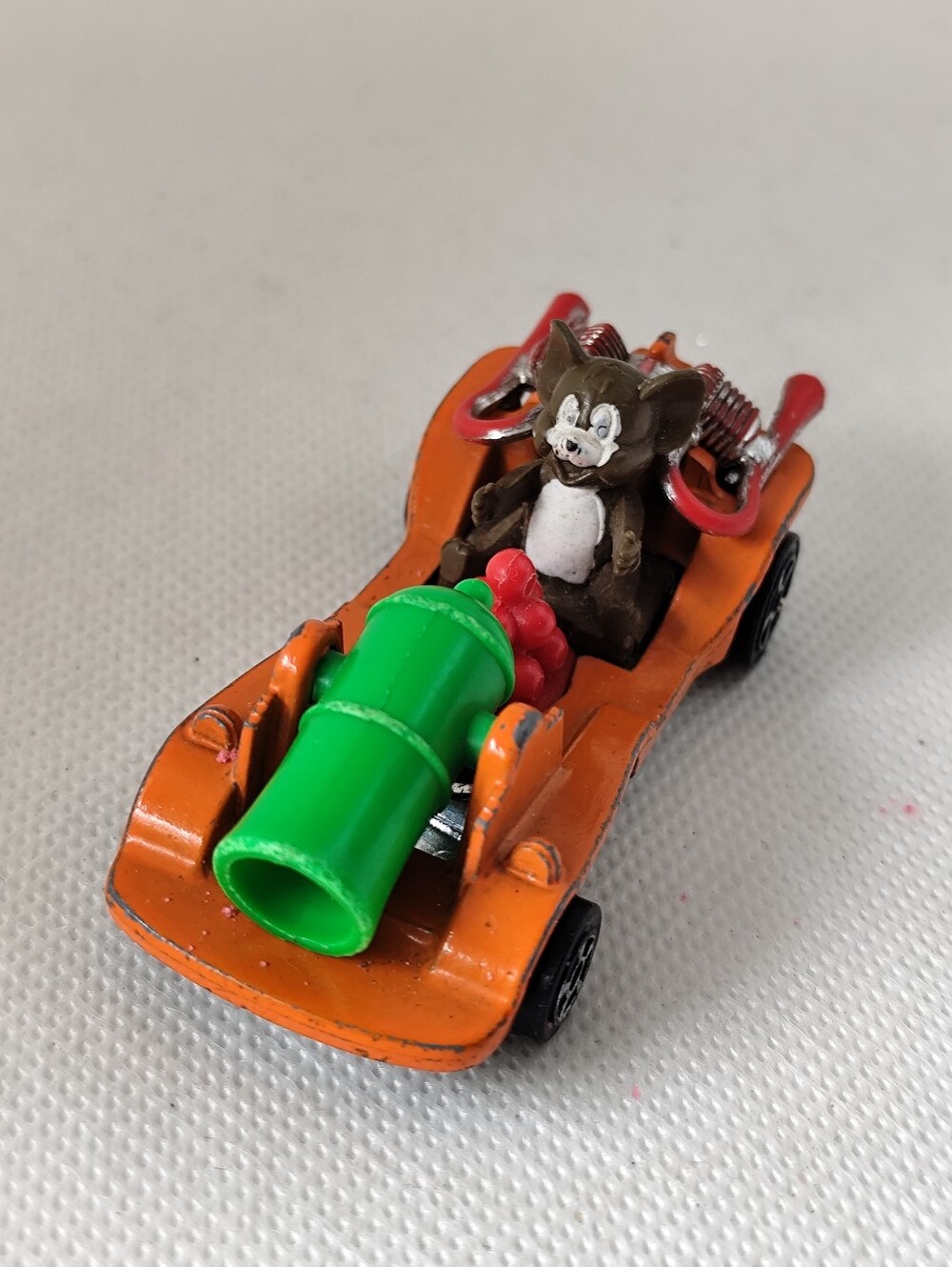 4/$50⭐️Vintage Corgi Tom & Jerry Tom Cat Cannon Car Orange Die Cast Toy Car